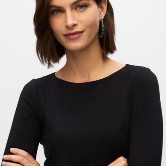 MELANIE LYNE:  Contrast Fooler Tunic - black/white - Picture 5 of 10